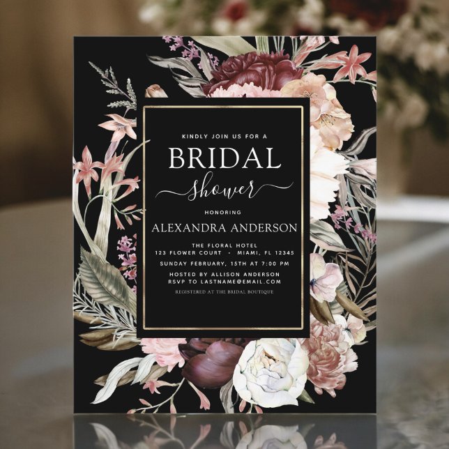 Budget Boho Black Pink Burgundy Brautparty (Von Creator hochgeladen)