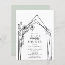 Budget Boho Blume Geometrisches Brautparty Invita