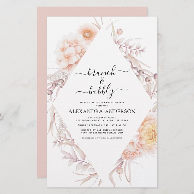 Budget Boho Brunch & Bubbly Brautparty (Vorne/Hinten)