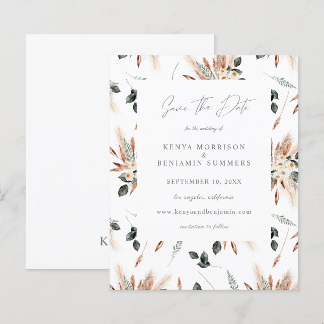 Budget Boho Copper & Beige Blumenhochzeit (Vorne/Hinten)