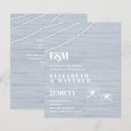 BUDGET BOHO Dusty Blue Driftwood MasonJars Wedding