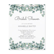 Budget Boho Eucalyptus Blätter Einladung Hochzeit