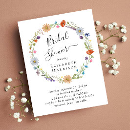 Budget Boho Floral Bridal Dusche Einladung