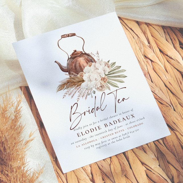 Budget Boho Floral Pampas Grass Tee Brautparty (Von Creator hochgeladen)