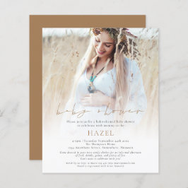 Budget Boho Foto Overlay Gold Script Babydusche