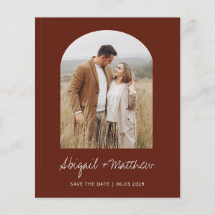 Budget Boho Foto Torbogen Save The Date Einladung 