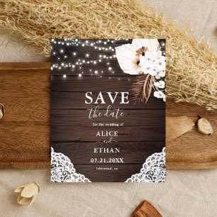 Budget Boho getrocknete Palm Verlass Hochzeit spei Flyer