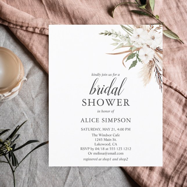 Budget Boho Greenery Pampa Grass Brautparty (Von Creator hochgeladen)