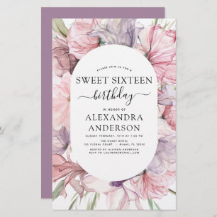 Budget Boho Lila Sweet 16 Birthday Floral