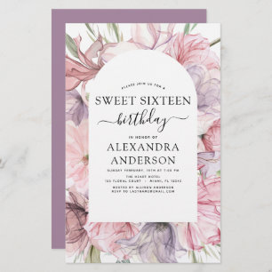 Budget Boho Lila Sweet 16 Birthday Floral