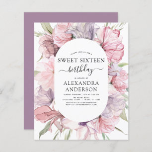 Budget Boho Lila Sweet 16 Birthday Floral