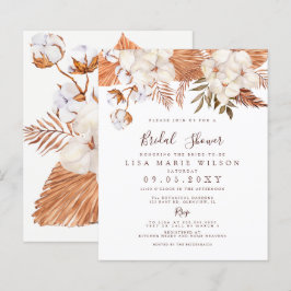 Budget Boho Pampas Bridal Dusche Einladung