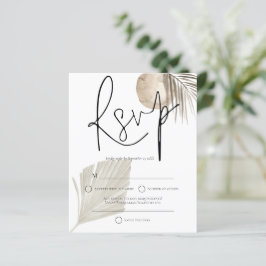 Budget Boho Pampas Grass fan Wedding RSVP