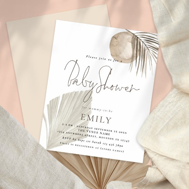 Budget Boho Pampas Grass Girl or Boy Baby Shower (Von Creator hochgeladen)