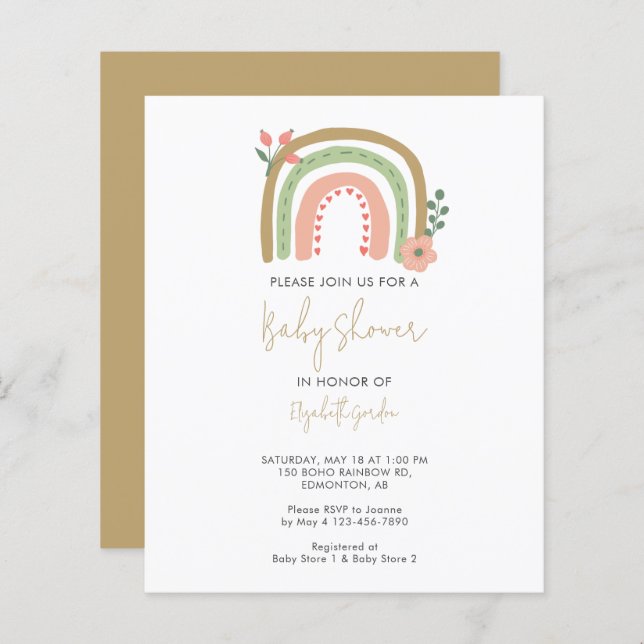 Budget Boho Rainbow Baby Shooting Blume Earth (Vorne/Hinten)