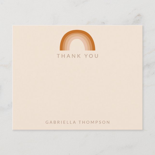 Budget Boho Rainbow Terracotta Custom Dankcard (Vorderseite)