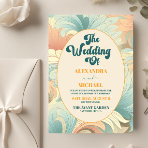 Budget Boho Retro farbenfrohe Blumenhochzeit Flyer