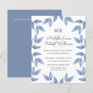 BUDGET Boho Rustic Dusty Blue Blätter Hochzeit