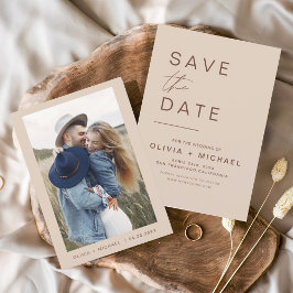 Budget Boho Save the Date Foto Minimalistisch