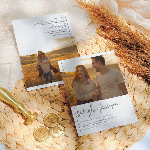 Budget Boho Script Typografie 2 Fotos Hochzeit