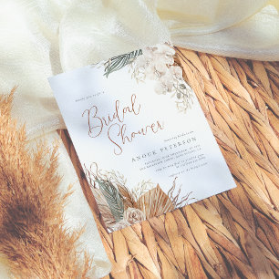 Budget Boho Terracotta Pampas Grass Brautparty