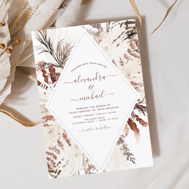 Budget Boho Terracotta Pampas Grass Wedding (Von Creator hochgeladen)