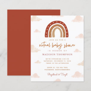 Budget Boho Terracotta Rainbow Virtual Baby Dusche