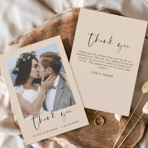 Budget Boho Terracotta Wedding Danke Cards
