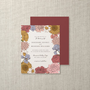 Budget Boho Vintag Floral Fall Garden Wedding
