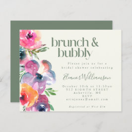 Budget Boho Wasserfarbe Blume Brautparty Brunch