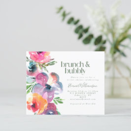 Budget Boho Watercolor Blume Bridal Brunch Bubbly