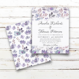 Budget Boho Watercolor Floral Wedding Einladung