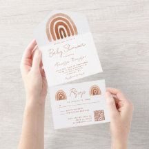 Budget Boho Watercolor Rainbow Baby Dusche