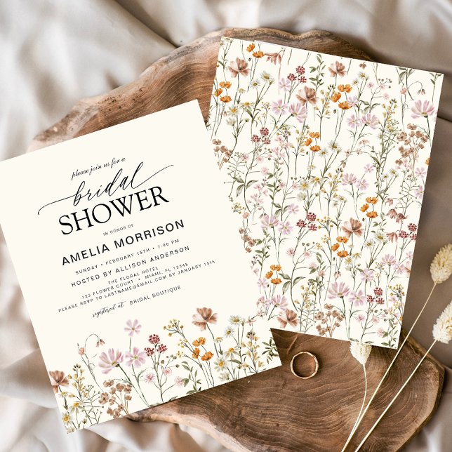 Budget Boho Wildblume Bridal Dusche Einladung (Von Creator hochgeladen)