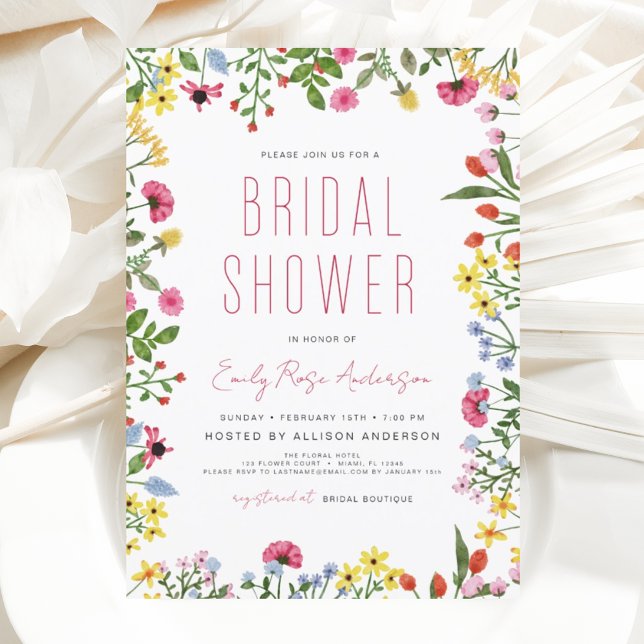 Budget Boho Wildblume Bridal Dusche Einladung (Von Creator hochgeladen)
