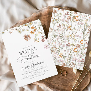 Budget Boho Wildblume Bridal Dusche Einladung