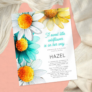 Budget Boho Wildblumen Daisies Baby Shower