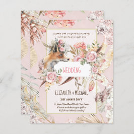 BUDGET Boho Woodland FOX Floral Wedding Modern