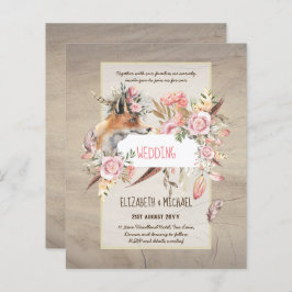 BUDGET Boho Woodland FOX Floral Wedding Modern