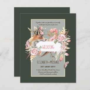 BUDGET Boho Woodland FOX Floral Wedding Modern