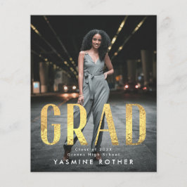 Budget Bold Gold Foil GRAD Foto Ankündigung