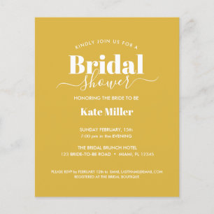 BUDGET BOLD MUSTARD GELBE UND WEISS BRAUTPARTY
