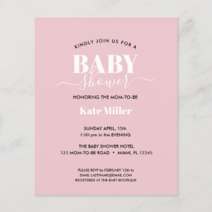 BUDGET BOLD PINK WHITE AND BLACK BABY DUSCHE