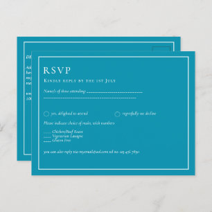 BUDGET Bondi Blue Monochrome Wedding Postkarte