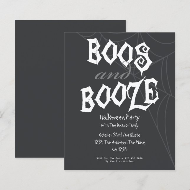 BUDGET-Boos und Halloween-Party steigern (Vorne/Hinten)