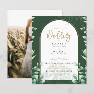 Budget Botanical Eucalyptus Wedding INVITE
