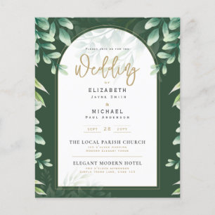 Budget Botanical Eucalyptus Wedding INVITE