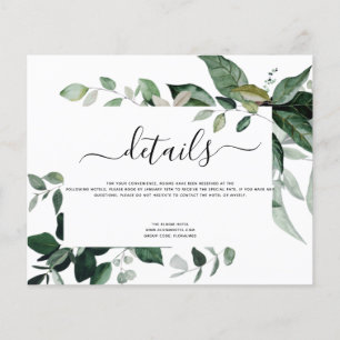 Budget Botanische Grünpflanzen Hochzeit Flyer