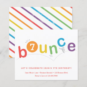 Budget Bounce Kids Age Birthday Party Einladung