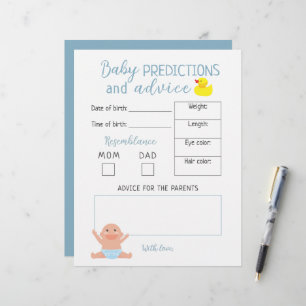 Budget Boy Baby Vorhersagen und Ratschläge Quiz Sp